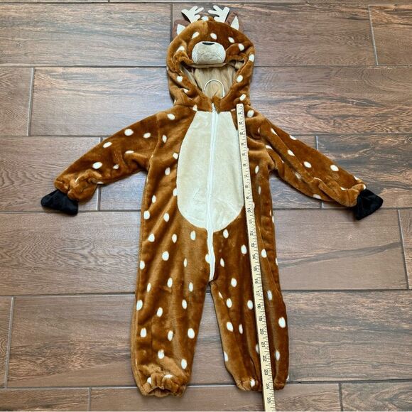 Infant Reindeer Costume Hooded Jumpsuit One Piece Spooktacular Halloween 6-12M - Picture 4 of 9